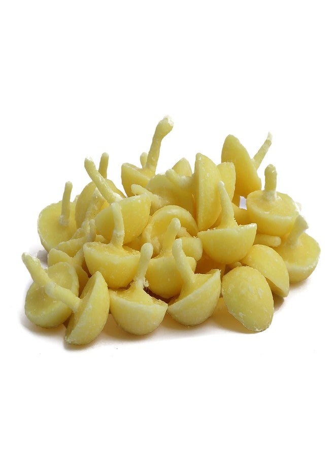 S K D Cow Ghee Diya Batti (100 Pieces), 15min Burning Time, Wax Free Cow ghee Diya batti (Pack of 2) - Image 3